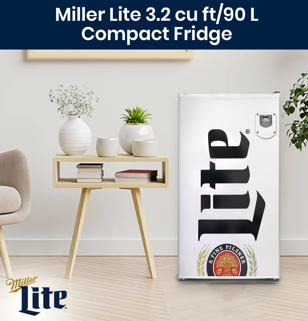 90 Litre Compact Fridge with Bottle Opener F93941