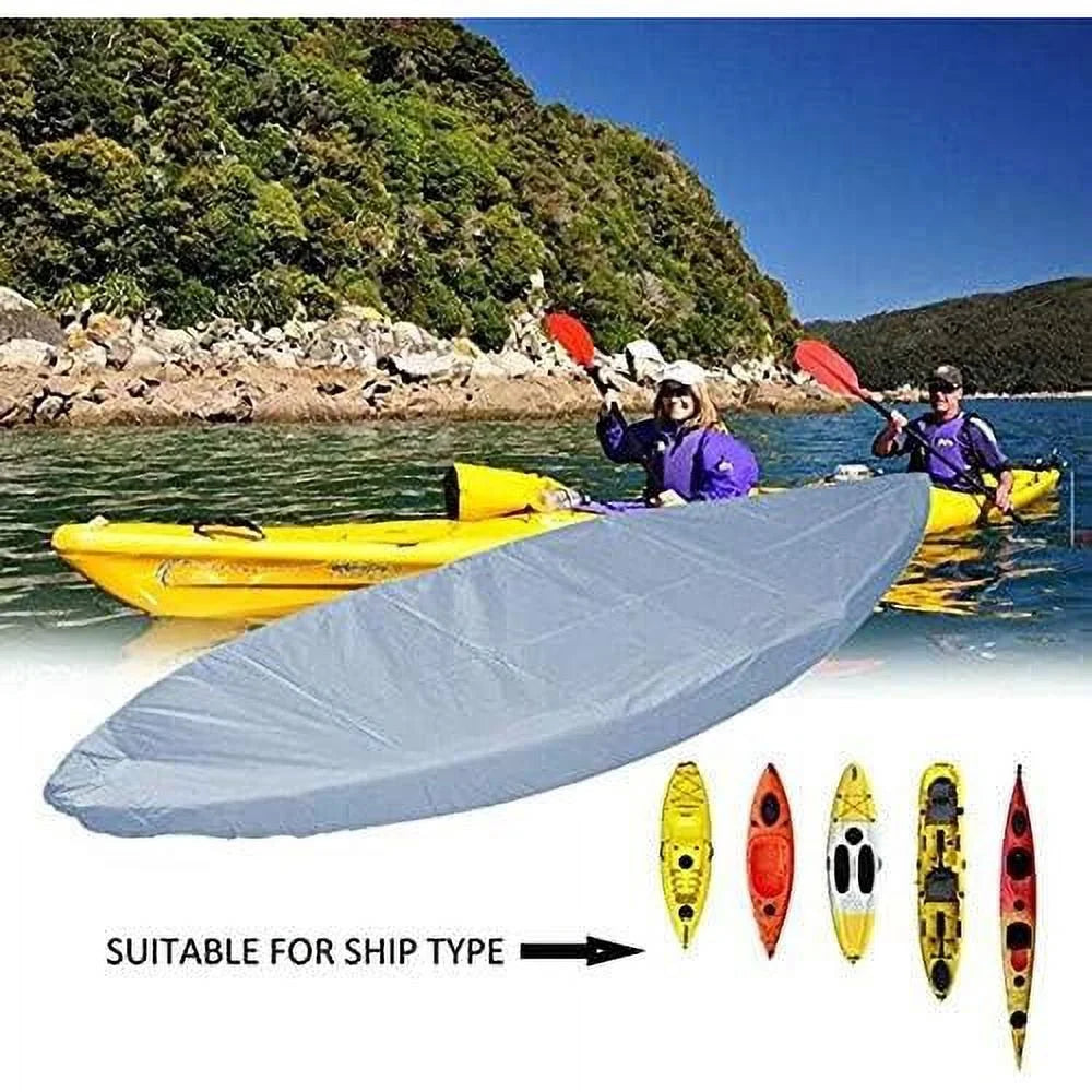 Waterproof Kayak Canoe Cover, UV Resistant, Silver, 13.5-14.8Ft T16250