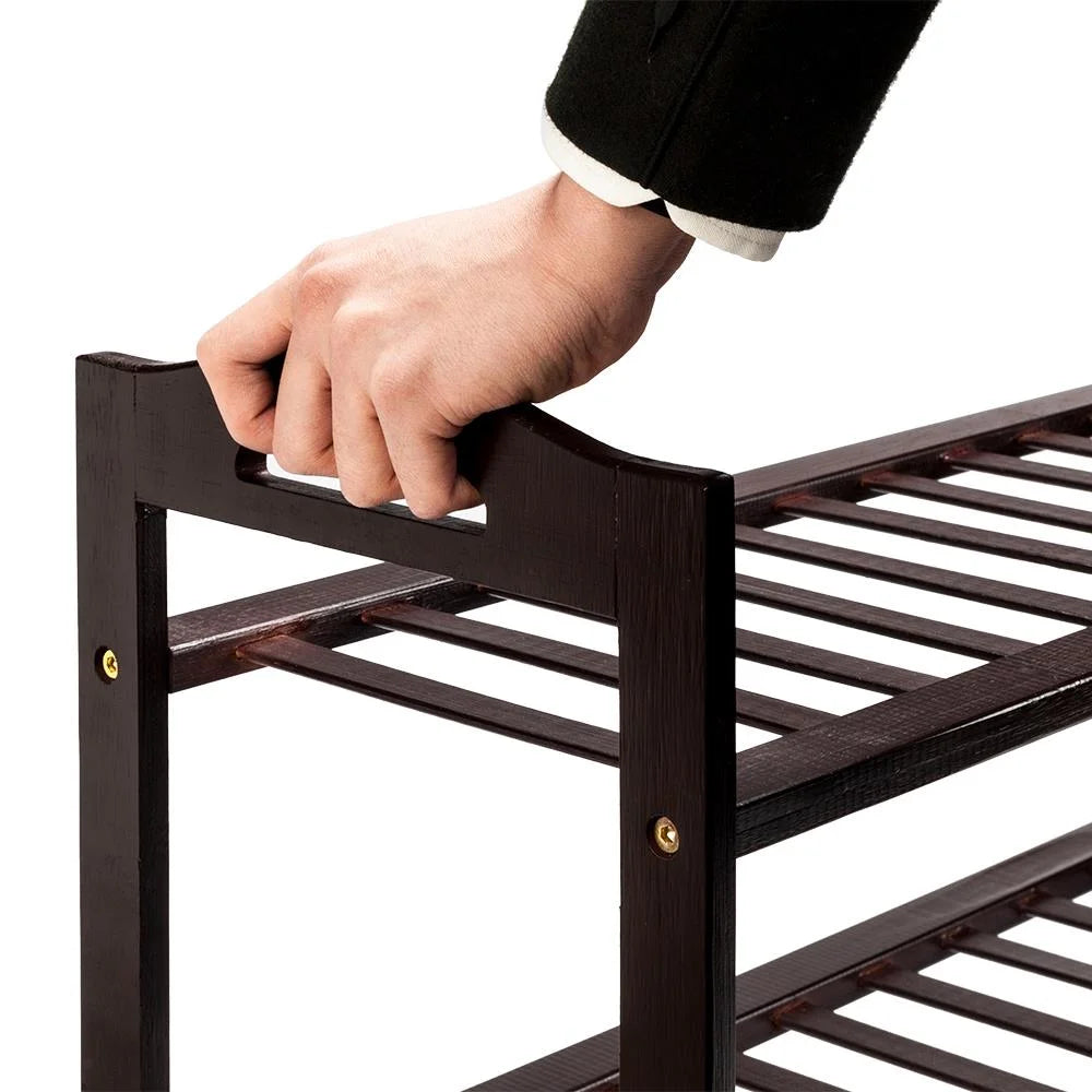 4-Tier Bamboo Coffee Shoe Rack M555881