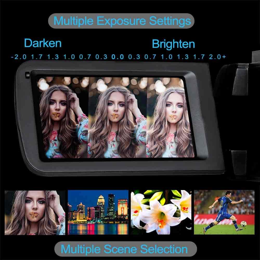 FHD 1080P 30FPS 24MP 16X Digital Zoom 3 Inch Touch Screen Video Camera with Remote Control and Tripod Z506