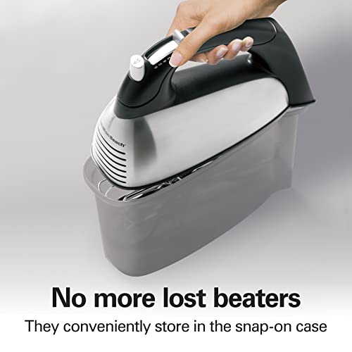 6-Speed Electric Hand Mixer with Storage Case, Brushed Stainless L982785