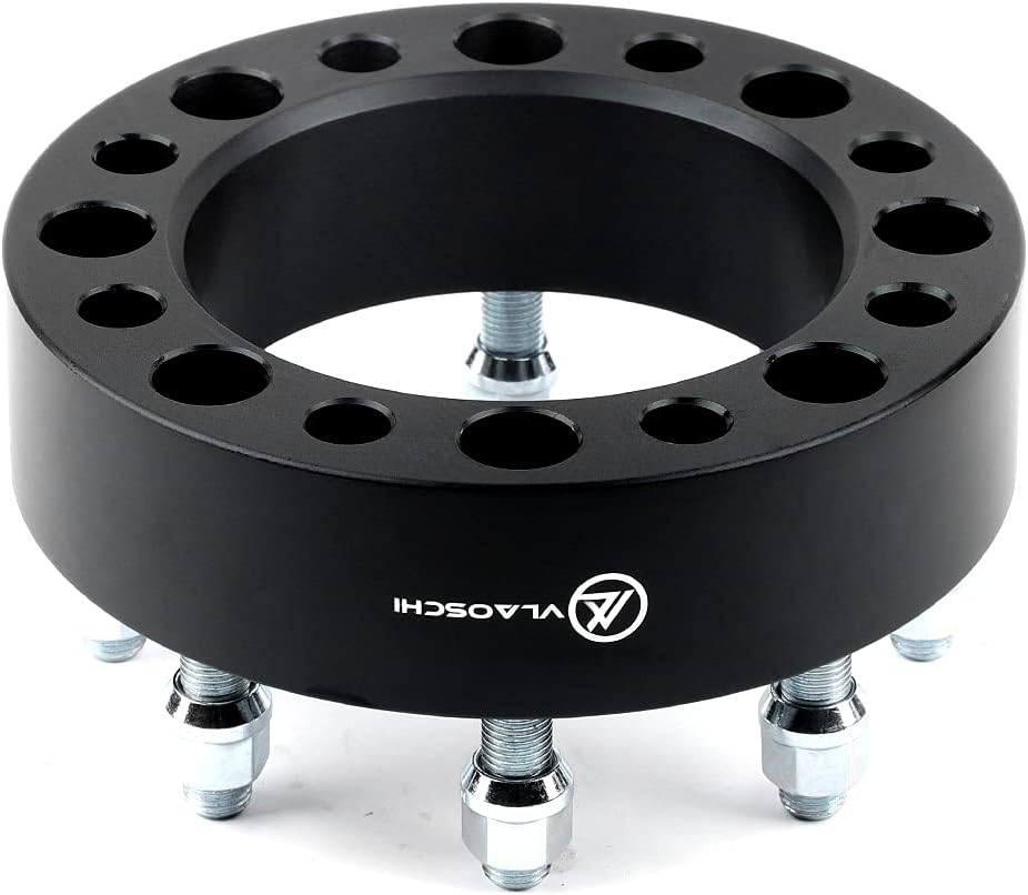 Black Forged 8x170 to 8x180 Wheel Adapters 2 Inch with 14x2 Studs Pack of 4 X54341
