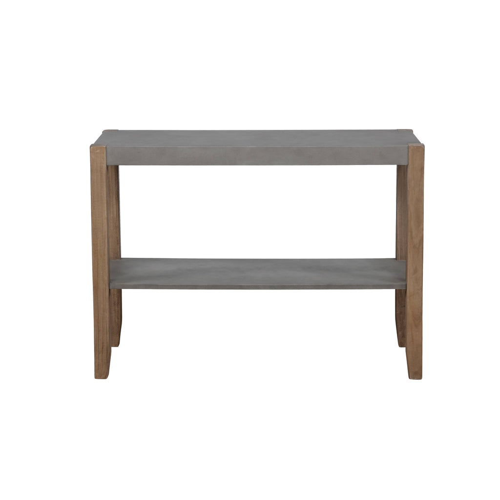 Faux Concrete and Wood Sofa Console Table D898552