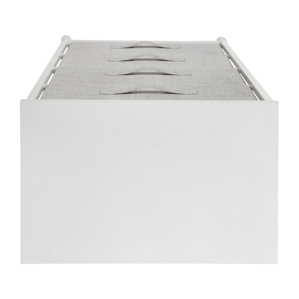 White 4 Drawer Fabric Storage Dresser D385