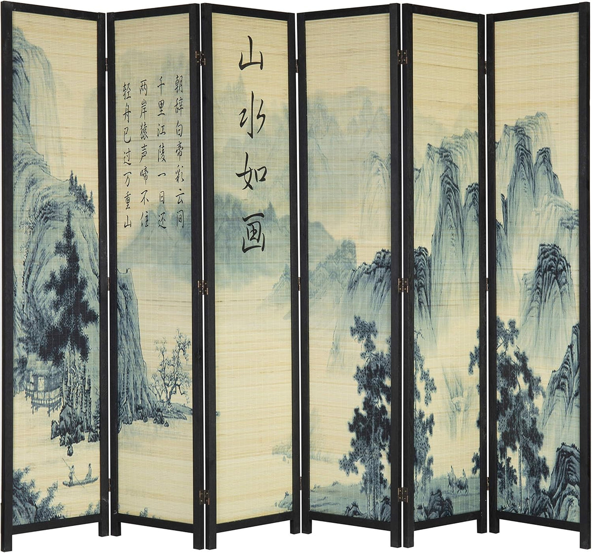 6-Panel Bamboo Freestanding Room Divider C460