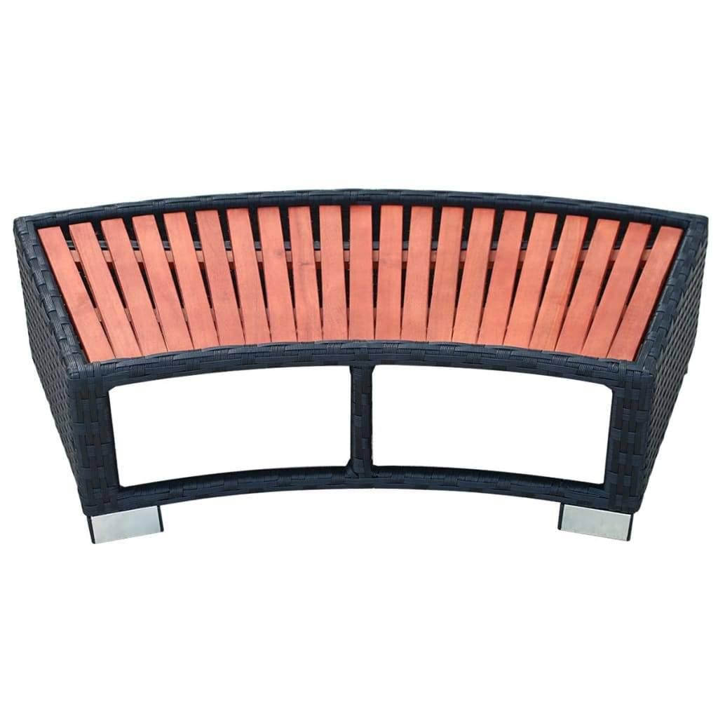 Gray Poly Rattan Spa Step S47816