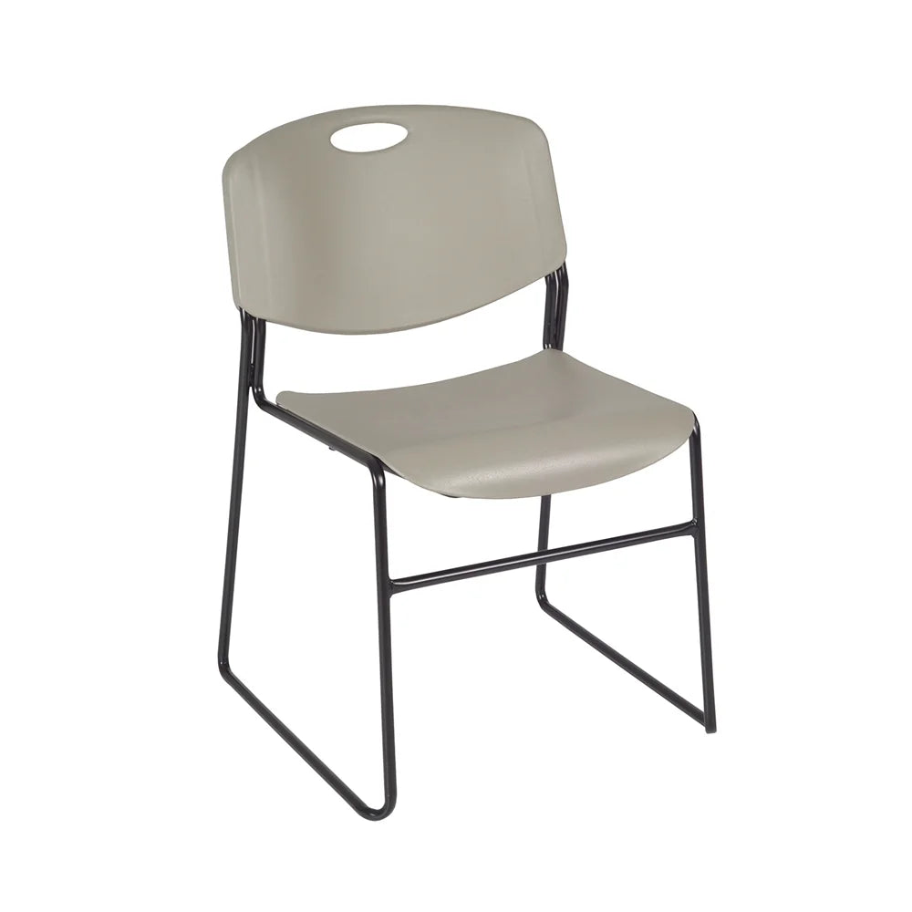 48" Square Breakroom Table & 4 Stack Chairs N8152