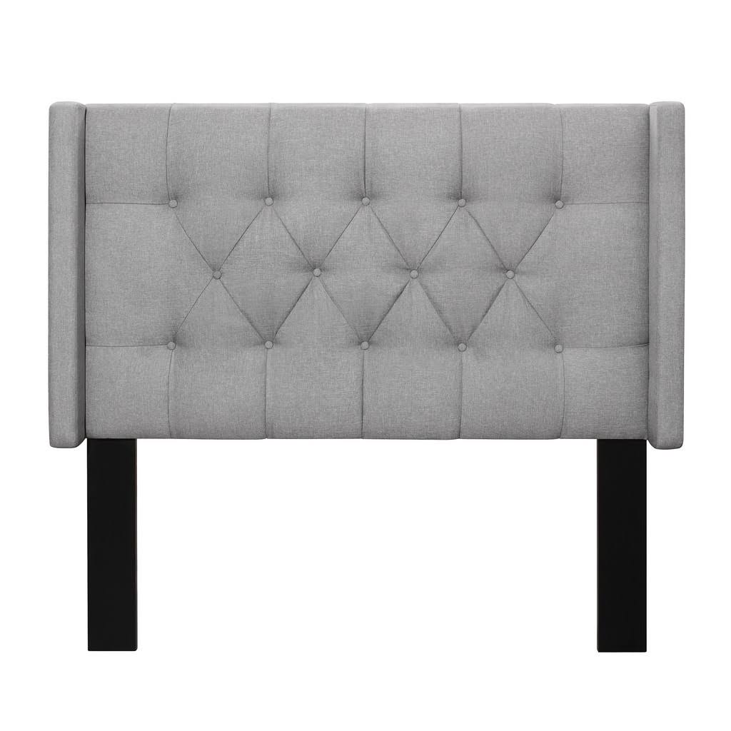 King Light Gray Linen Headboard S111