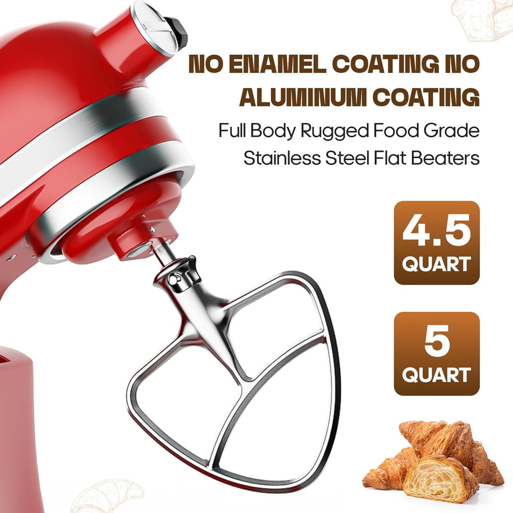 Stainless Steel Beaters for Kitchenaid Stand Mixer, 4.5-5Qt Tilt-Head Paddle Attachment S95925