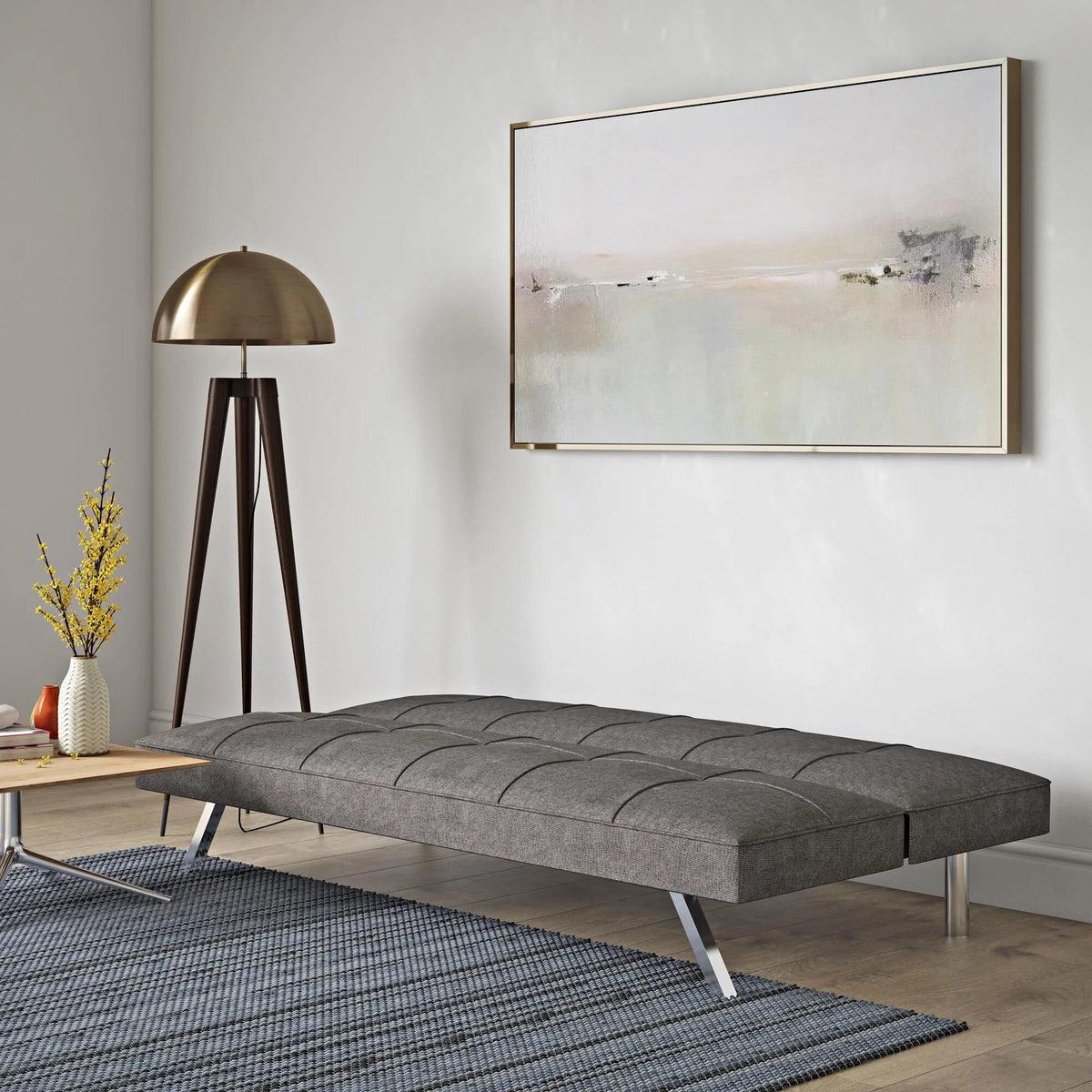 Metal Frame Stainless Leg Futon Sofa Bed C9080