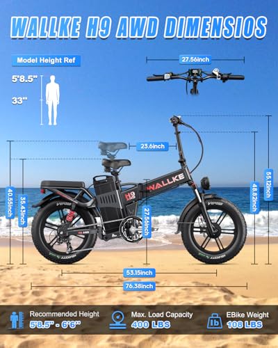 20" Fat Tire Folding Full Suspension Electric Bike M443756