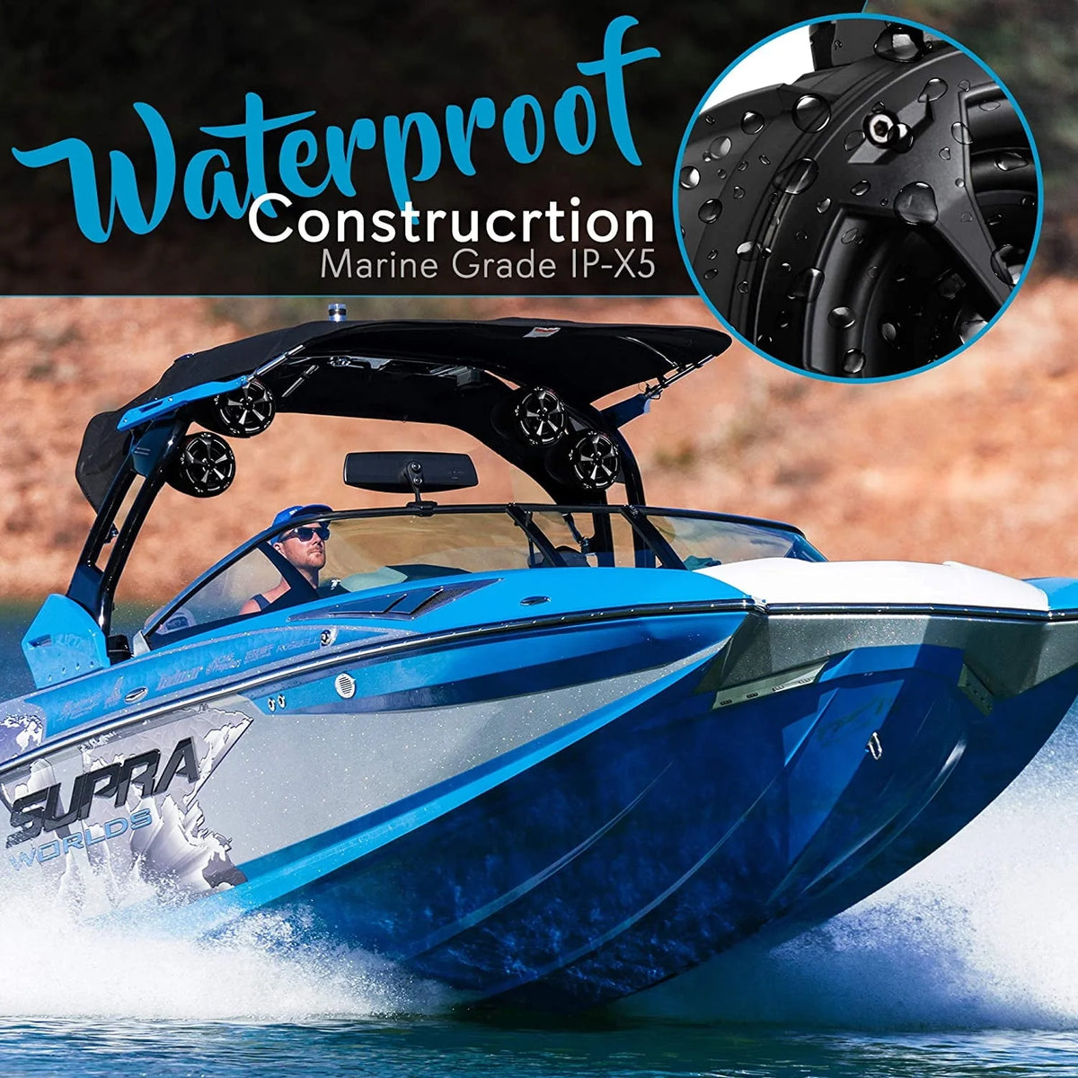 Waterproof 4 Channel Full Range Marine Speakers System L288316