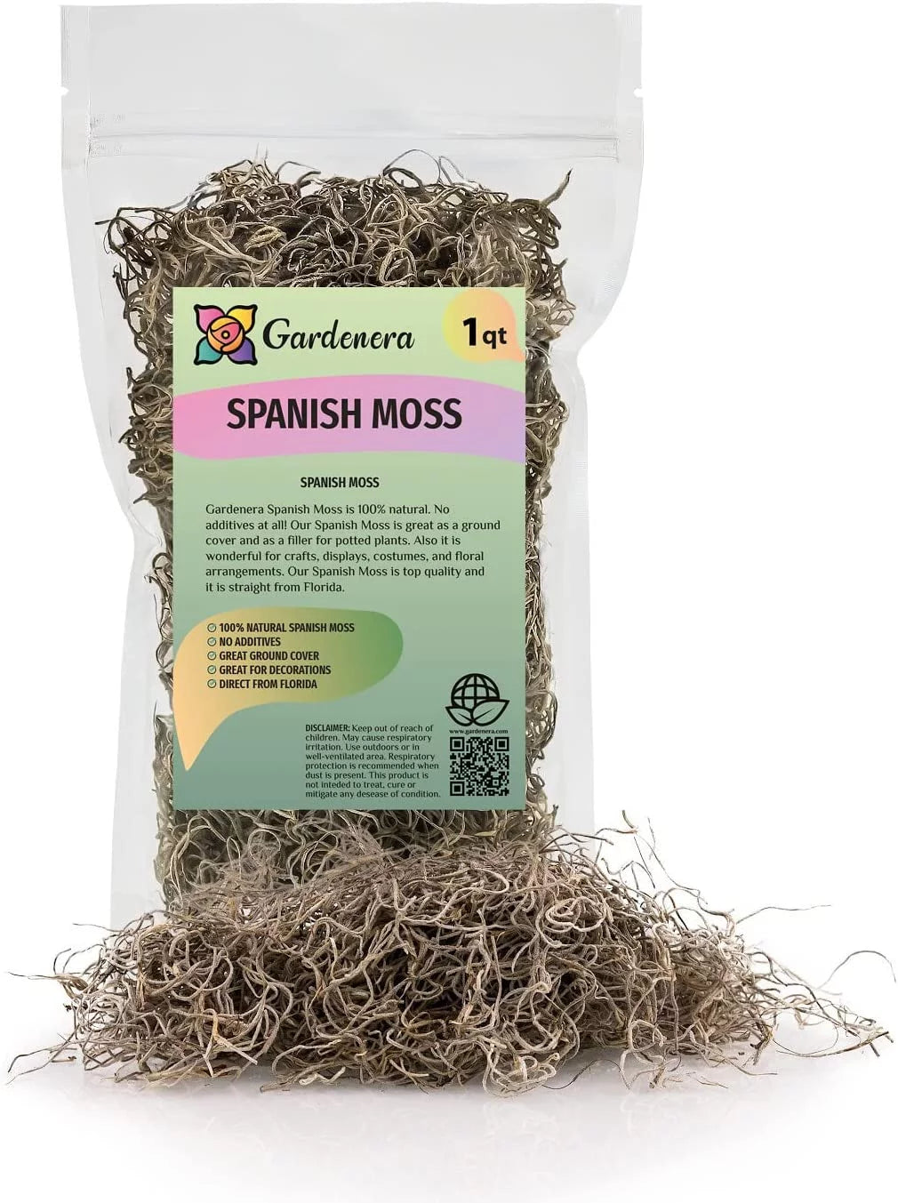Natural Spanish Moss, 3 Quart Bag X3407