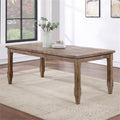 Light Brown Distressed Wood Extendable Dining Table J1339