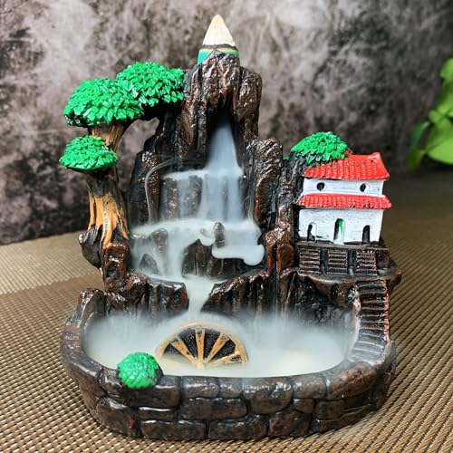 Incense Holder Resin Reflux Waterwheel Incense Burner T4260