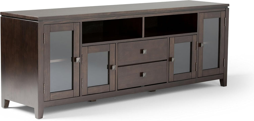 72 inch Wide Solid Wood TV Media Stand W8195