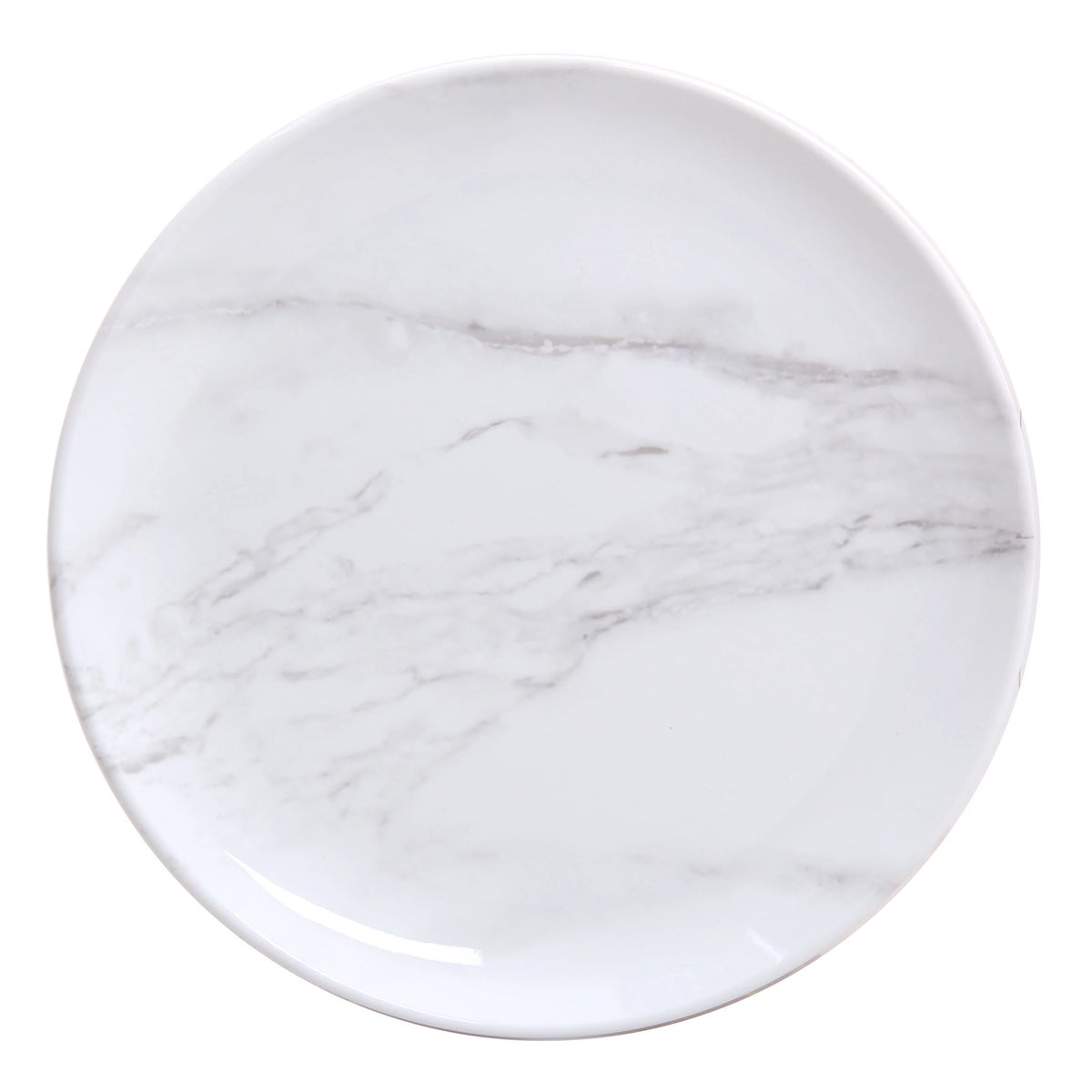 12-Piece Melamine Grey and White Marble Dinnerware Set S809389