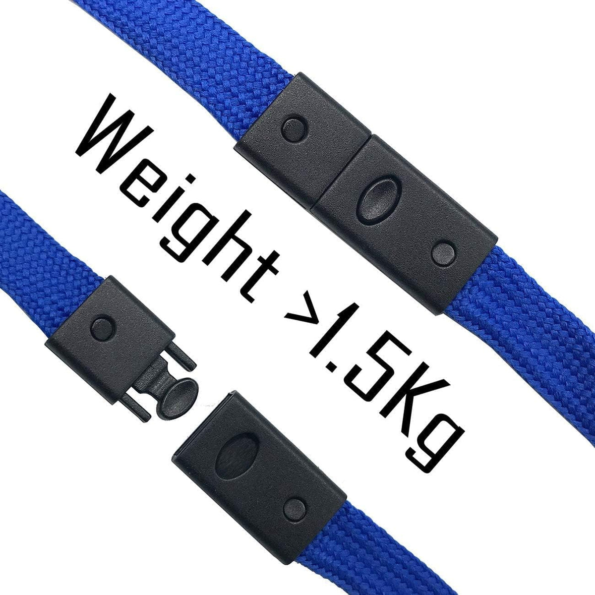50 Pcs Clear Plastic Horizontal Name Tag Badge Id Card and 50 Pcs Blue Safety Breakaway Lanyards Z55266