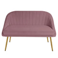 Purple Tufted Back Loveseat with Metal Legs L1208