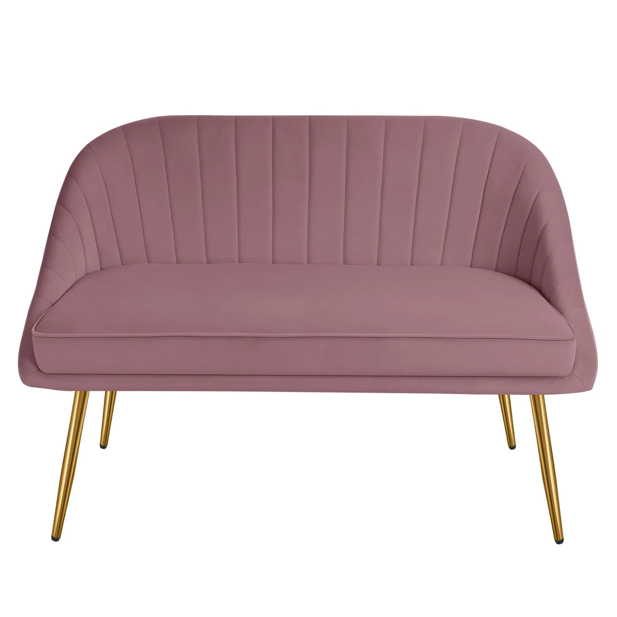 Purple Tufted Back Loveseat with Metal Legs L1208