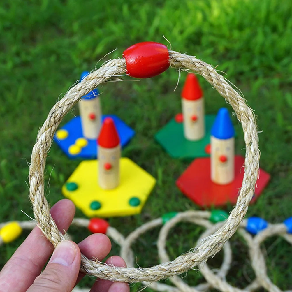 30 PCS Natural Rope Throwing Toss Rings S551267