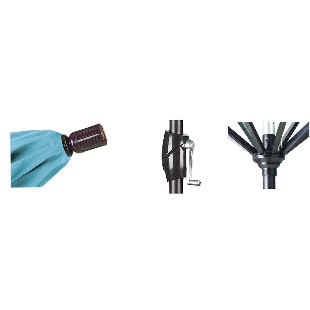 7.5 Foot Aluminum Market Umbrella Push Tilt Matte Black J692