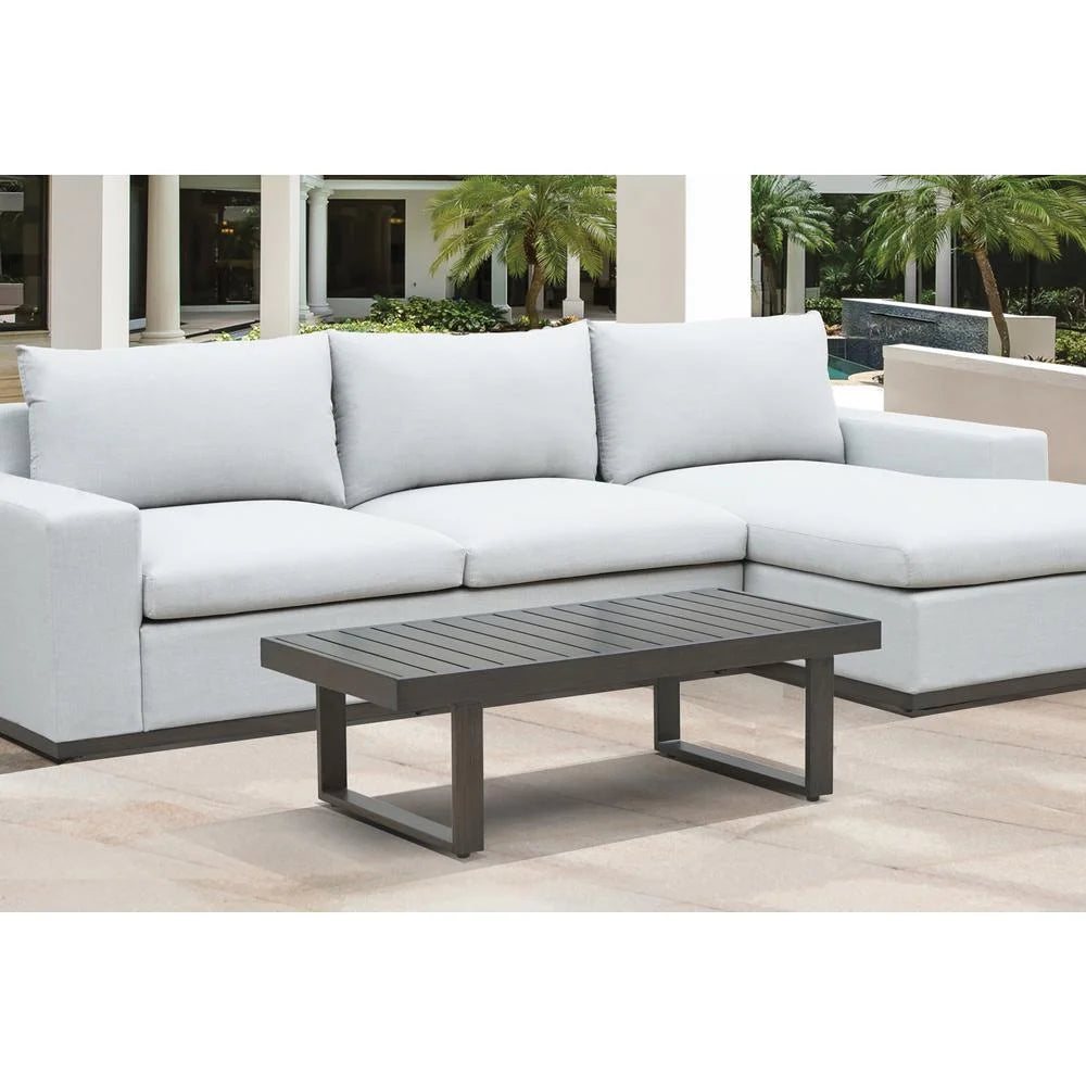 Brown Aluminum Patio Cocktail Table S8430