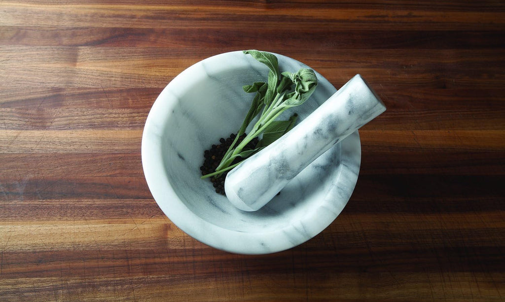 White Marble Mortar and Pestle P862