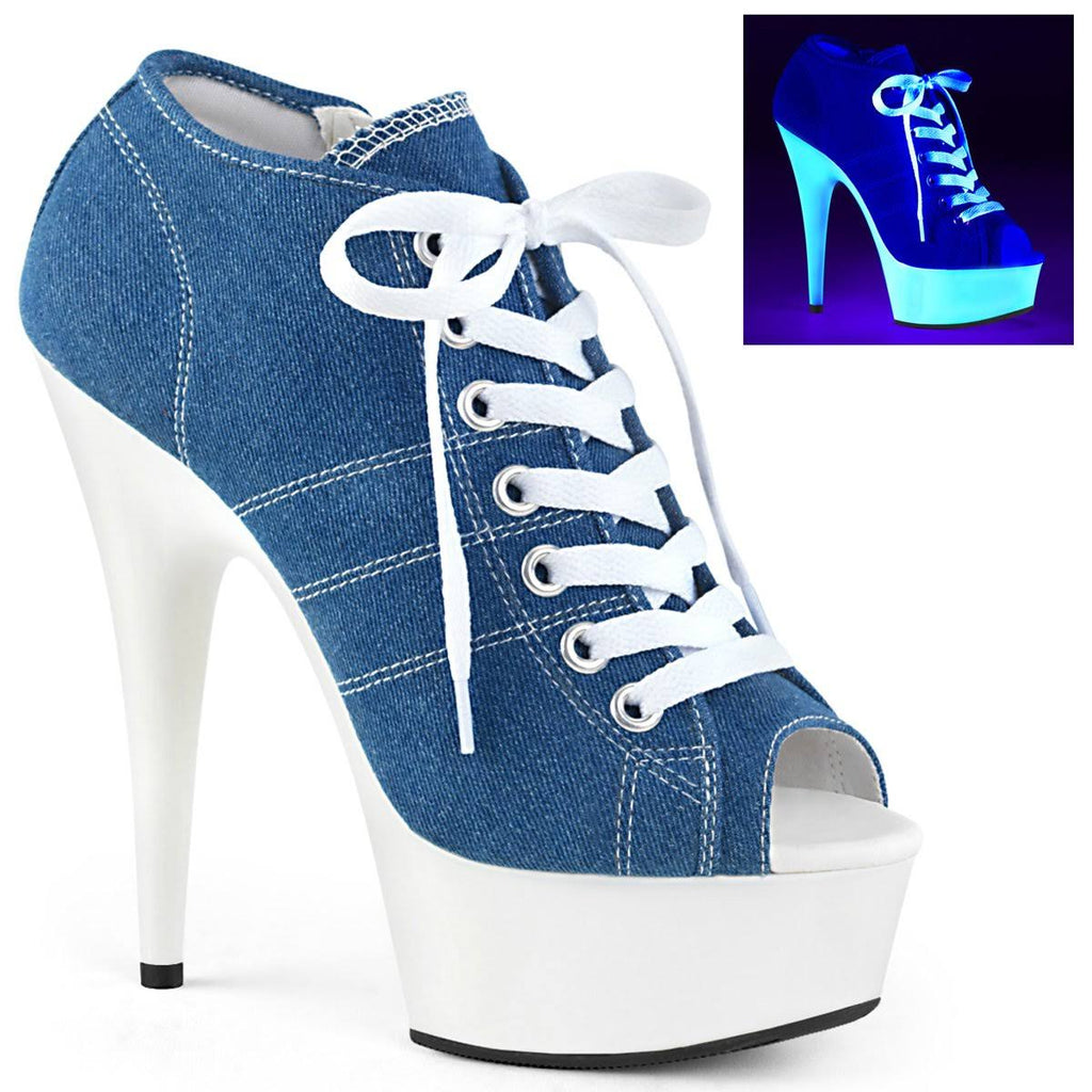 White Canvas Neon White Shoes D29886