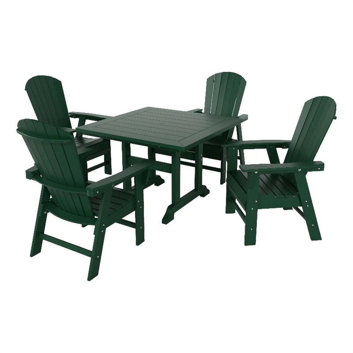 5-Piece Square Table and Adirondack Chair Dining Set X531
