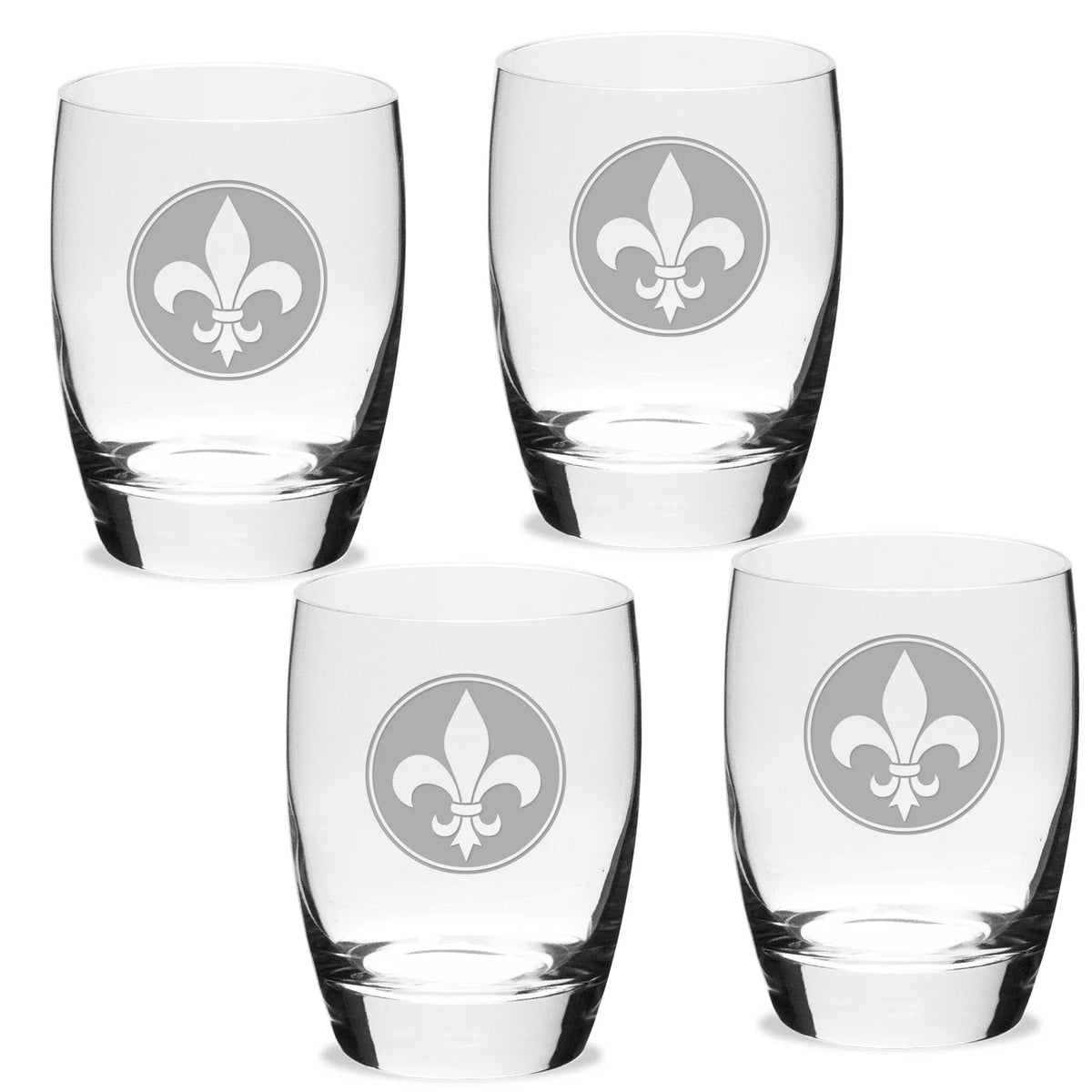 Double Old Fashion Glass Set of 4 B623