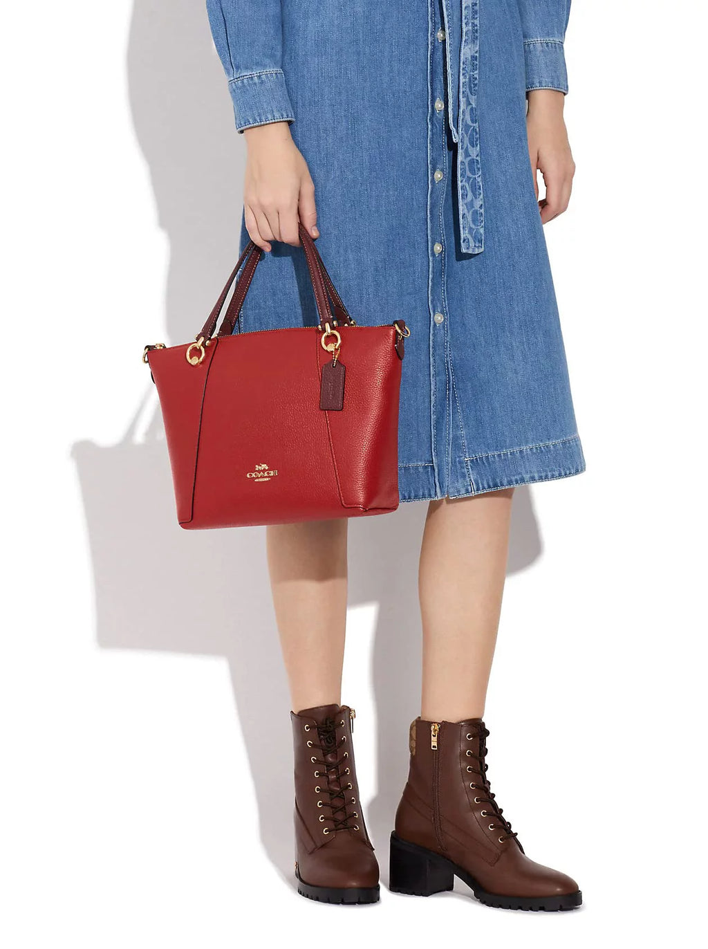 Red Satchel Crossbody M2259