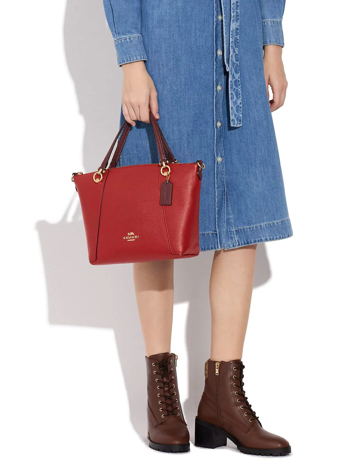 Red Satchel Crossbody M2259