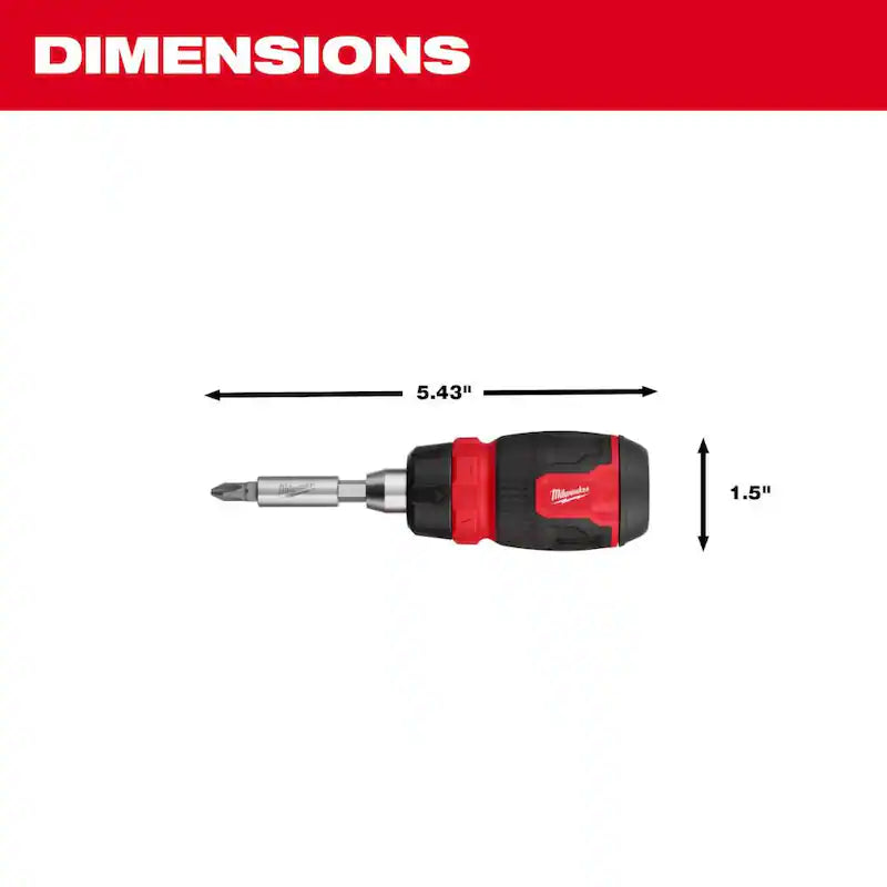 8-In-1 Ratcheting Multi-Bit Screwdriver A83376