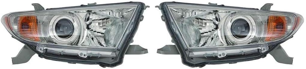 Headlight Assembly Pair for Toyota Highlander 2011 2012 2013 O8052