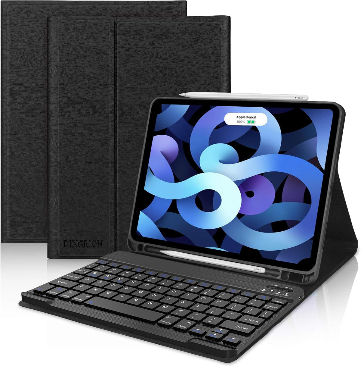 iPad Air 5th Generation Case with Keyboard 10.9 inch Backlit Rotating Q1619