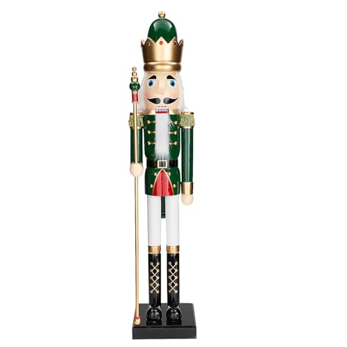 3 Ft. Green Wooden Holiday Nutcracker Q1721