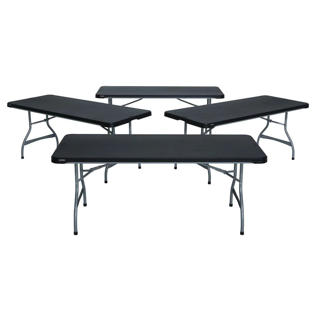 Black 6 Foot Folding Tables 4 Pack C316749