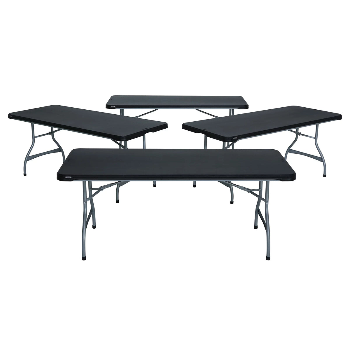 Black 6 Foot Folding Tables 4 Pack C316749