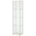 White Glass Curio Display Cabinet V671319