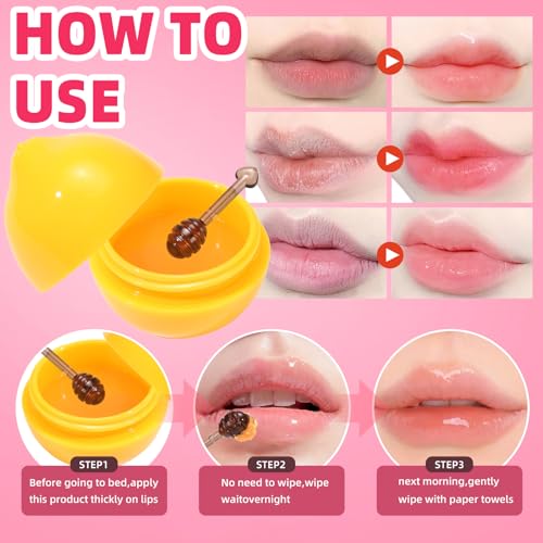 6 PCS Mini Strawberry Lemon Peach Cherry Moisturizing Lip Sleeping Mask Set W75737
