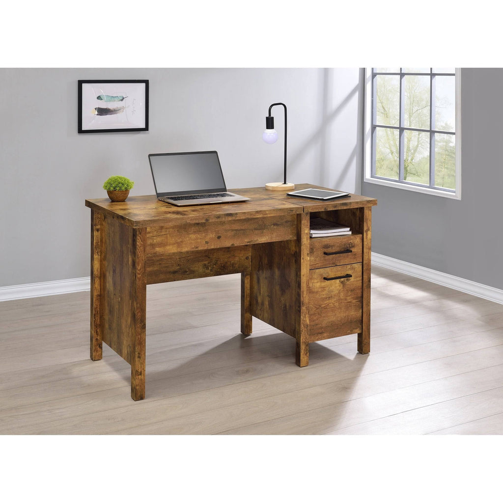 Antique Nutmeg Lift Top Office Desk I48395