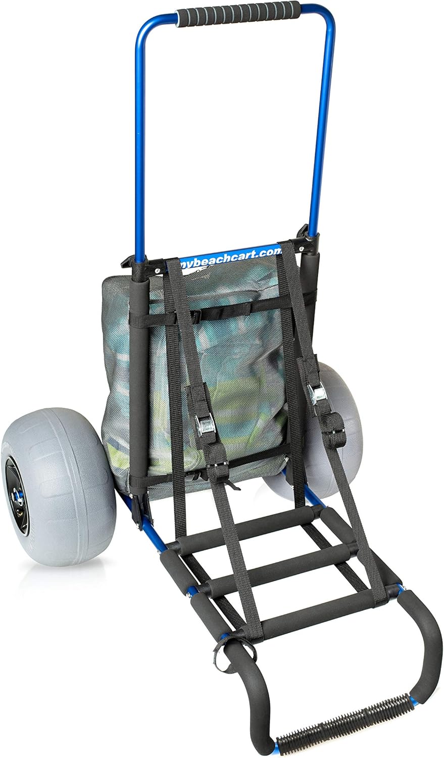 Aluminum Foldable Beach Cart Trolley 12 INCH Big Wheels Balloon Tires M446