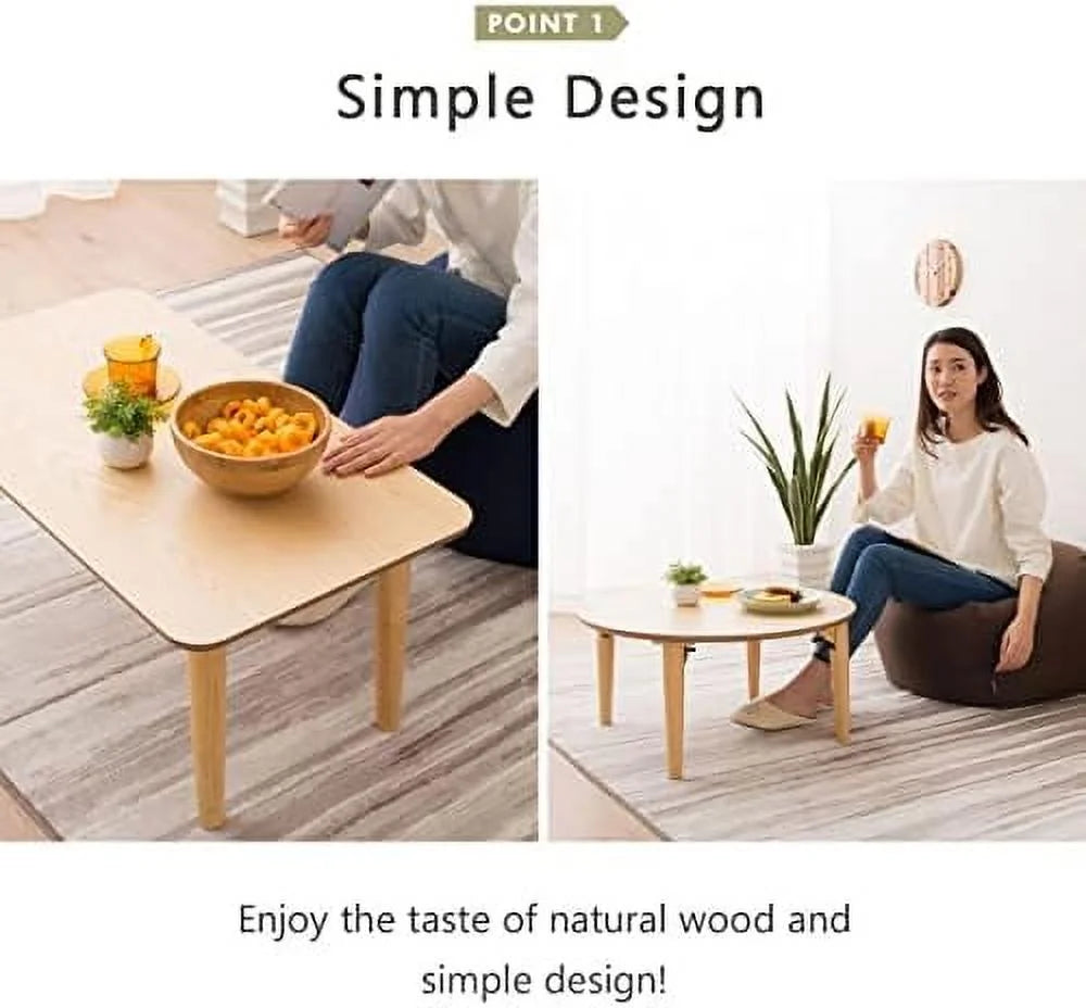White Wood Folding Coffee Table Q8070