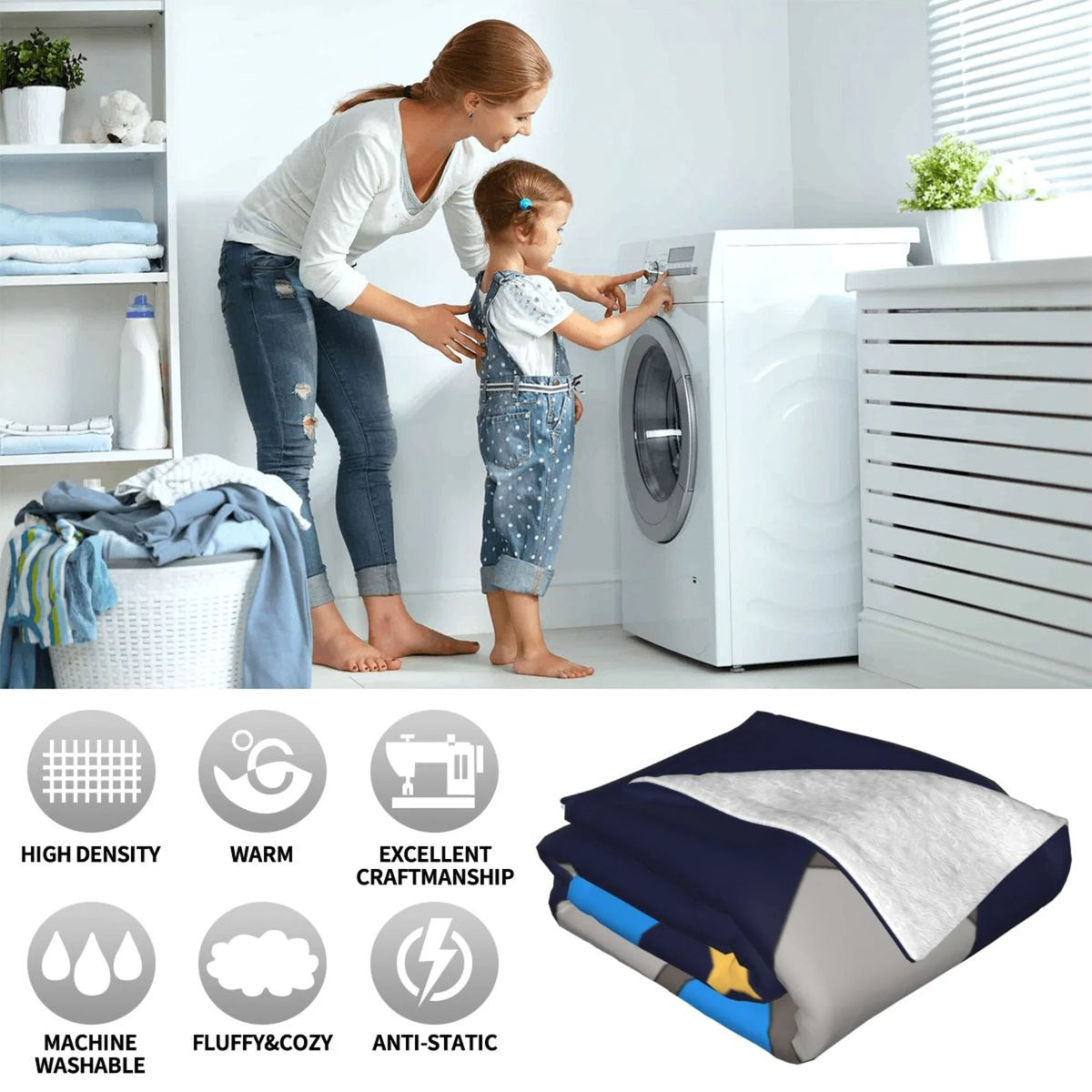 50" x 40" Plush Throw Blanket W583384