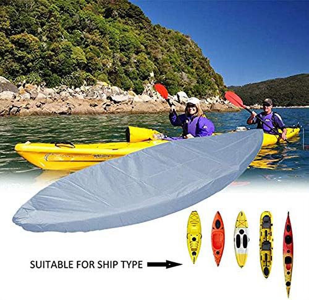 Waterproof Kayak Canoe Cover, UV Resistant, Silver, 13.5-14.8Ft T16250