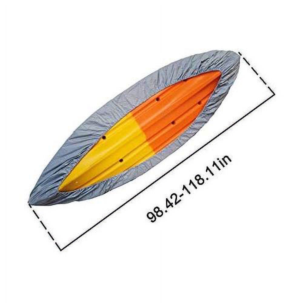 Waterproof Kayak Canoe Cover, UV Resistant, Silver, 13.5-14.8Ft T16250