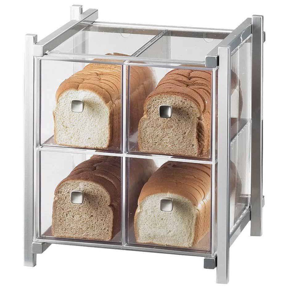 Silver 4-Drawer Bread Case A866