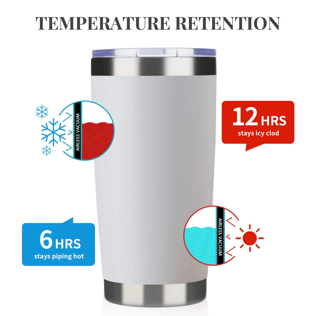 20oz Double Wall Vacuum Insulated Stainless Steel Tumbler 8 Pack with Lid and Straw O1165