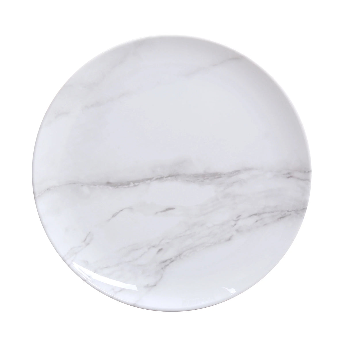 12-Piece Melamine Grey and White Marble Dinnerware Set S809389